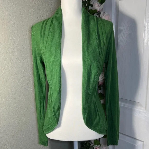 🍃Green Open Front Women's Sweater - Picture 13 of 15